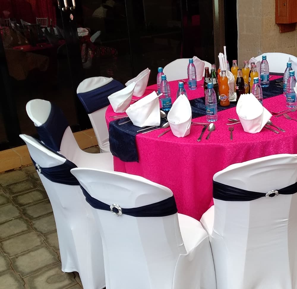 Outdoor marquee event catering