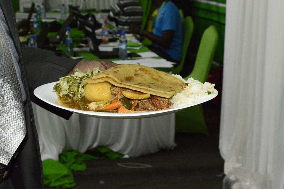 Outdoor marquee event catering