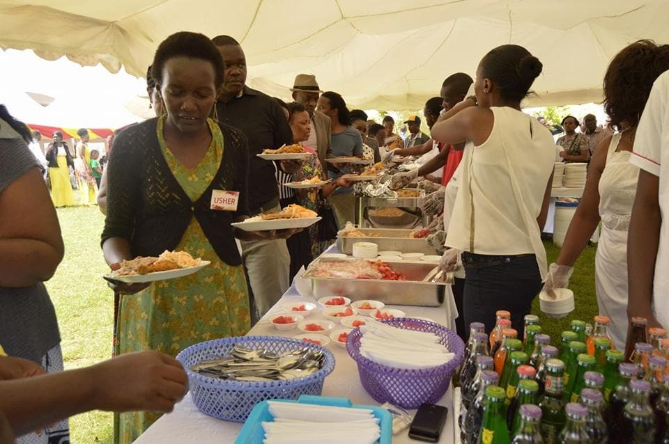 Outdoor marquee event catering