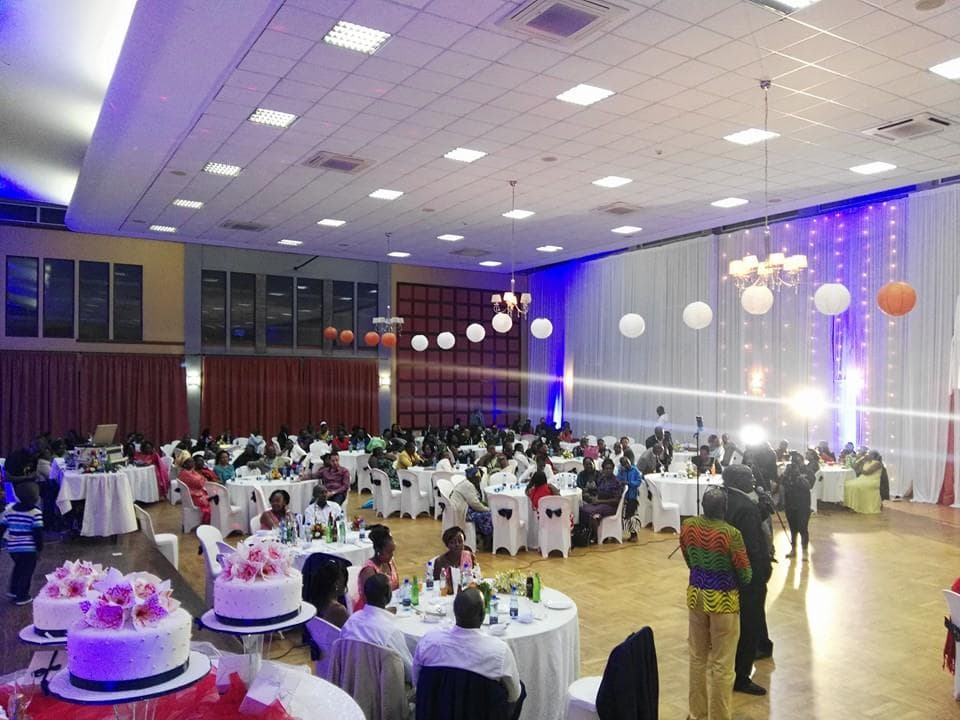 Outdoor marquee event catering