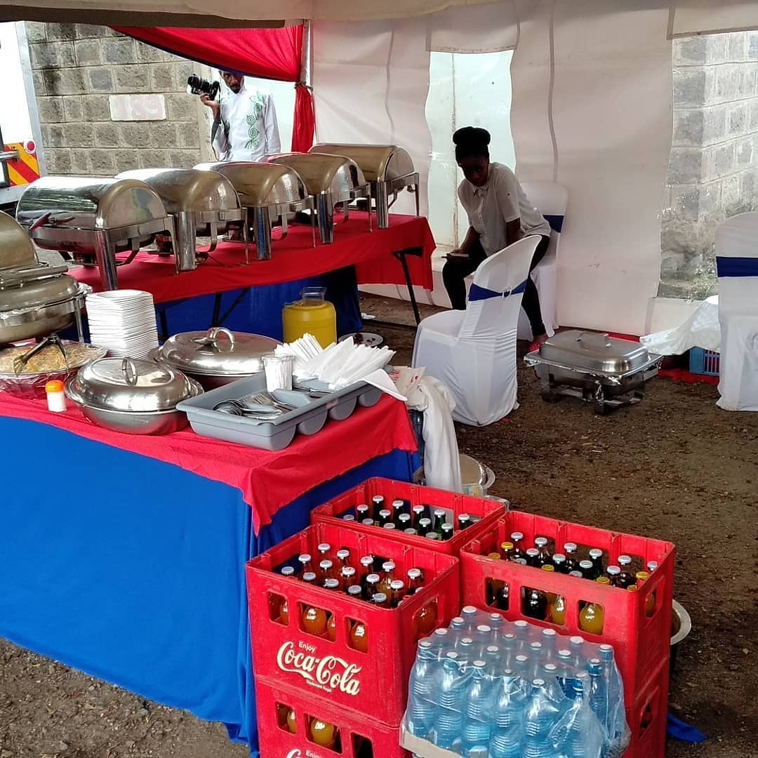 Buffet spread and plated dishes