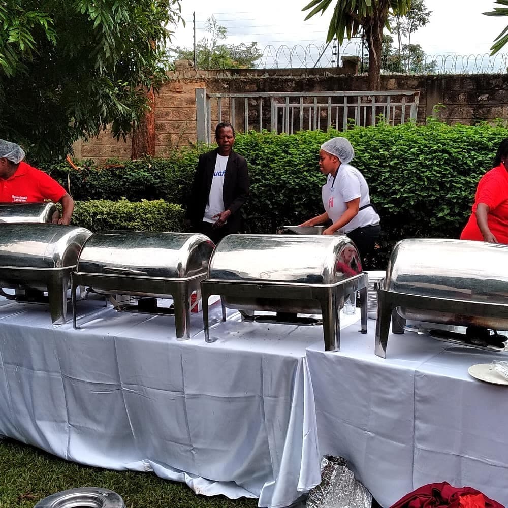 Buffet spread and plated dishes