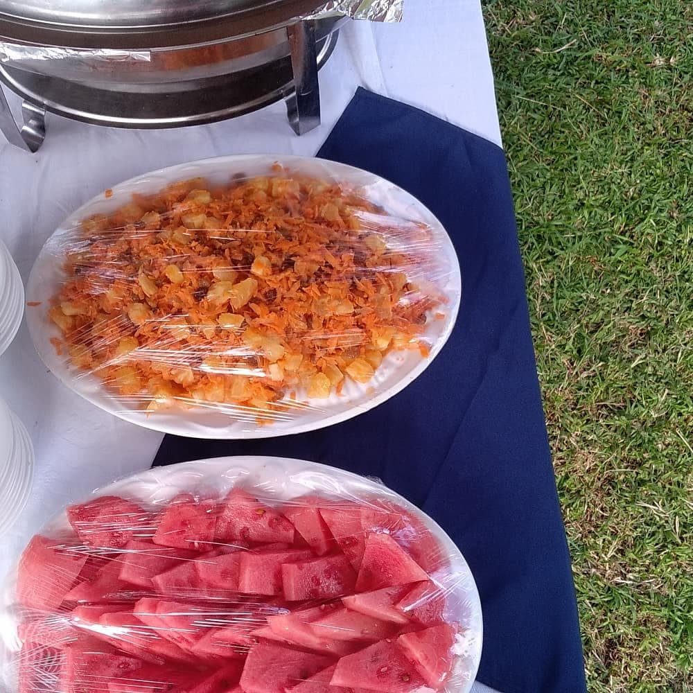 Buffet spread and plated dishes