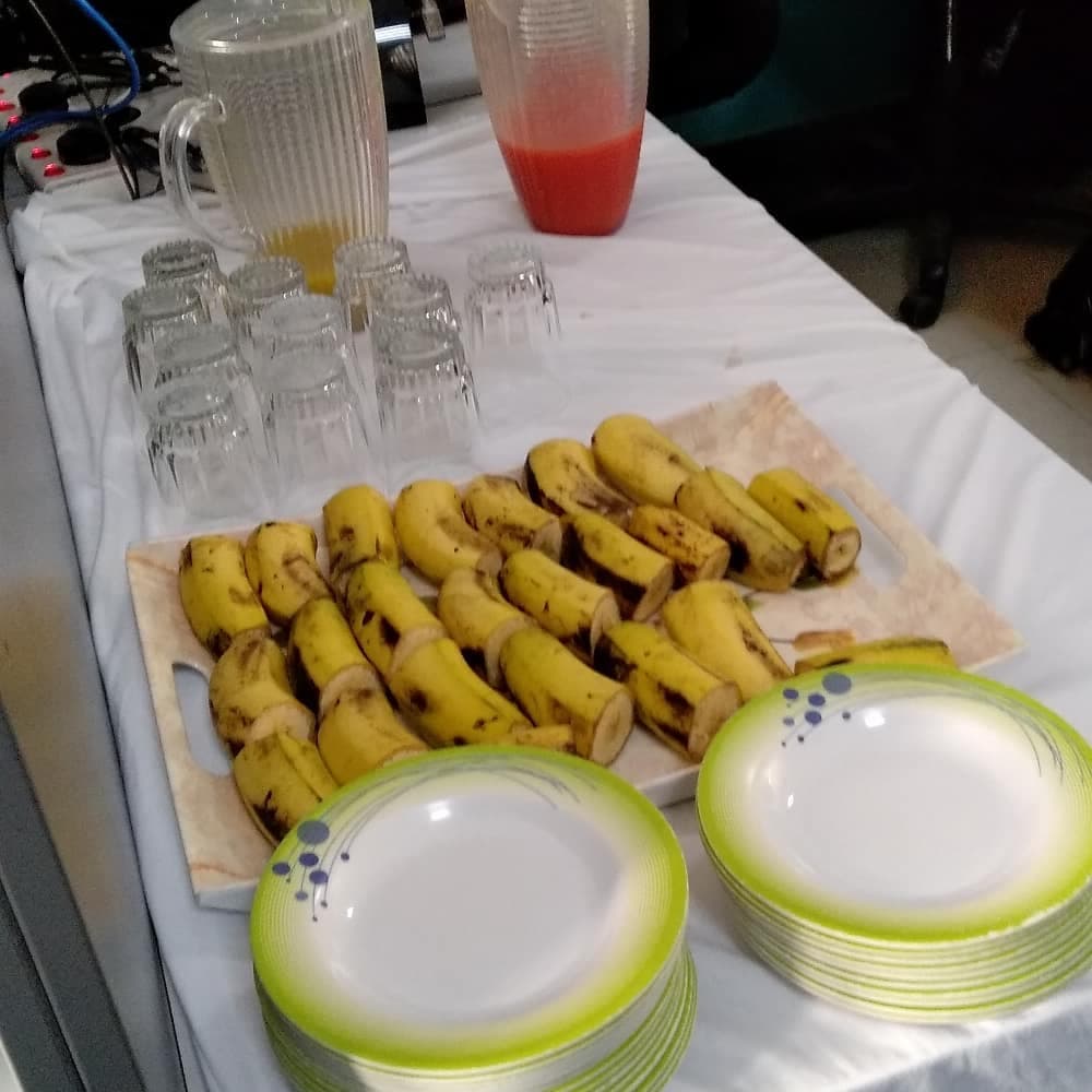 Buffet spread and plated dishes