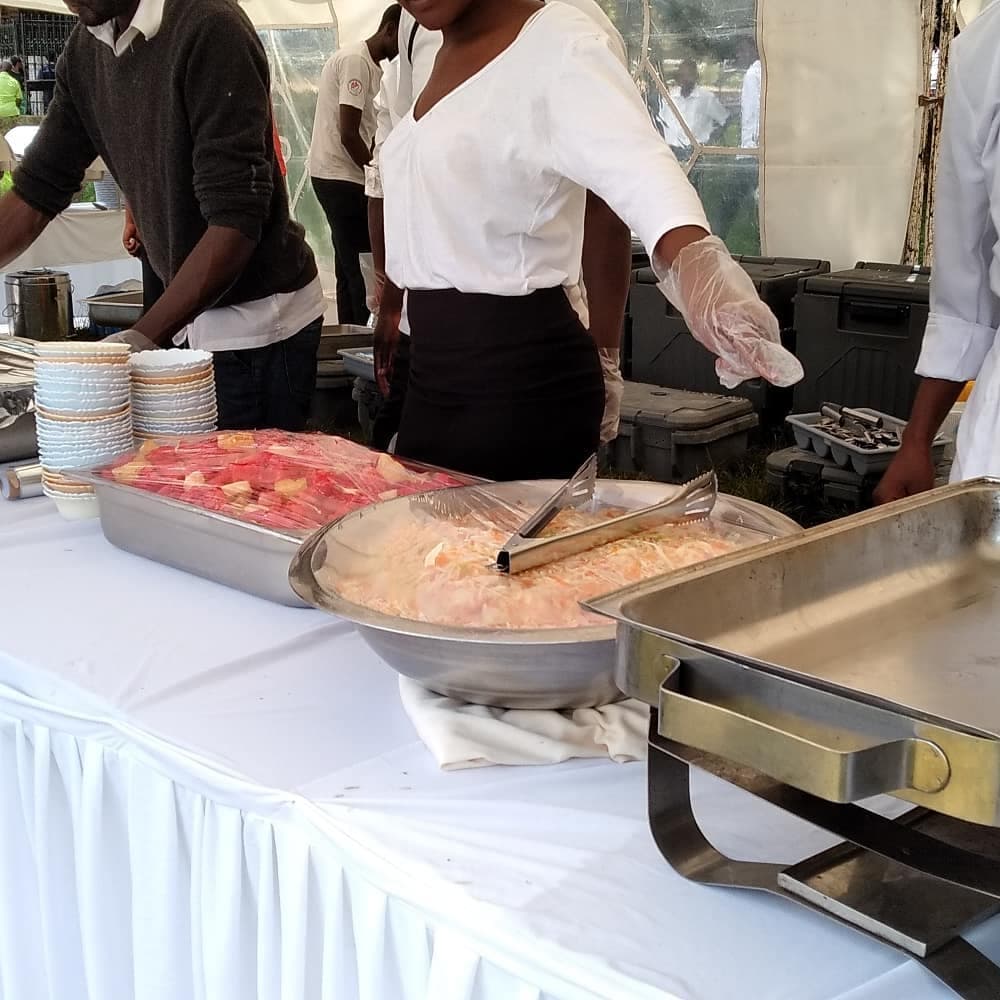 Buffet spread and plated dishes
