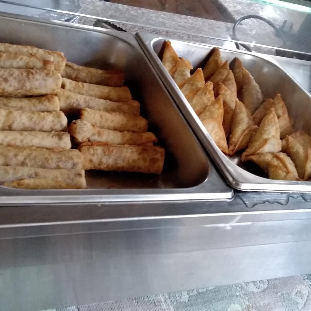 Buffet spread and plated dishes