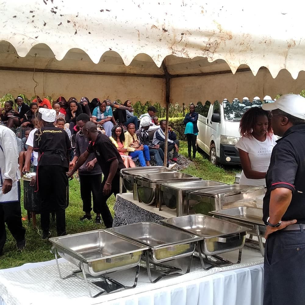 Buffet spread and plated dishes